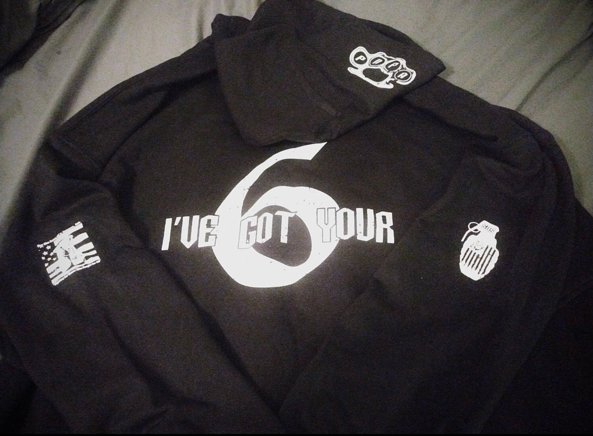 SOS IGY6 Ts & HOODIES indicate in notes at checkout, black or green