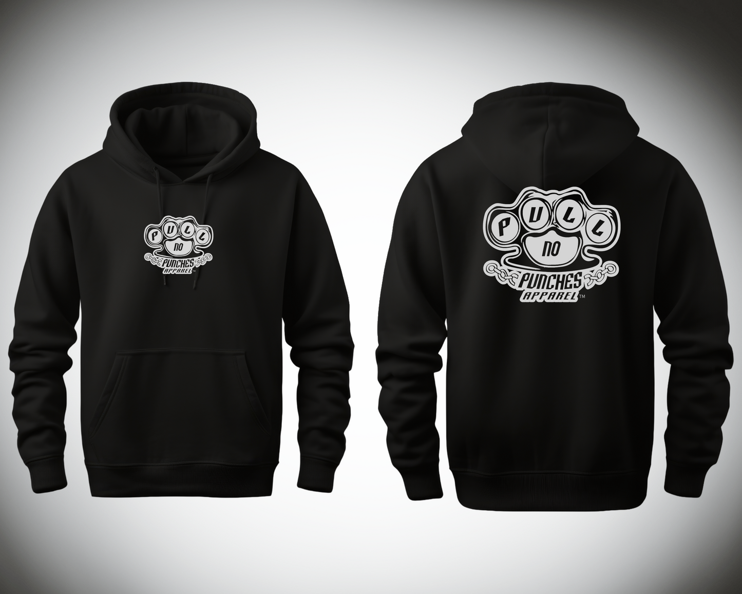 HOODIES (O.G.) Distressed gray logo.
