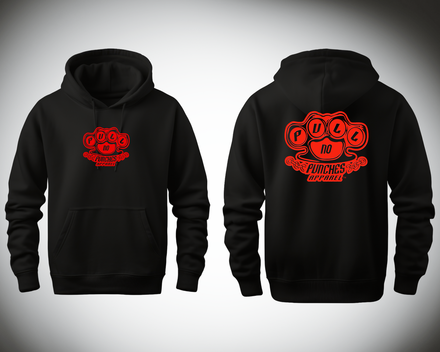 HOODIES (O.G.) Distressed red logo.