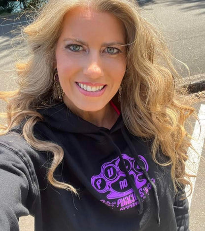 HOODIES (O.G.) Distressed purple logo.