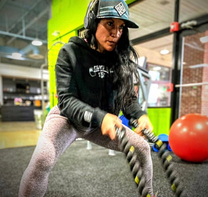 CRUSH-IT             CROPPED HOODIE.           Indicate what color, green, gray, black or camouflage in notes at checkout..