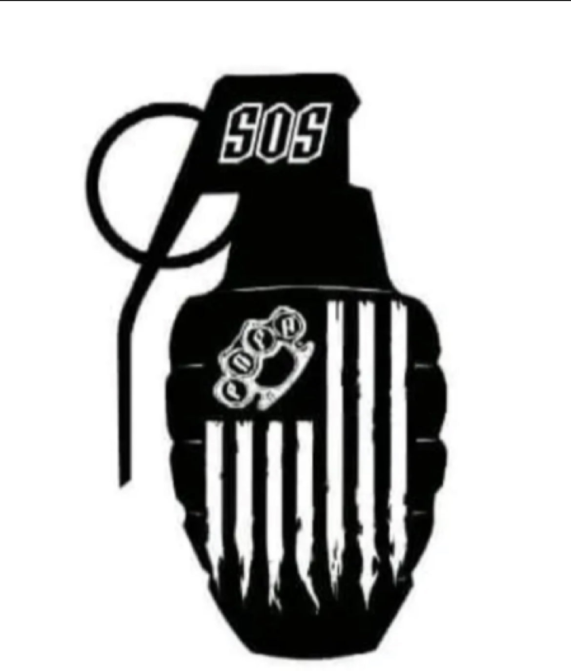 SUPPORT OUR SOLDIERS (S.O.S.)        ￼ Tan hat with black and gray camo .