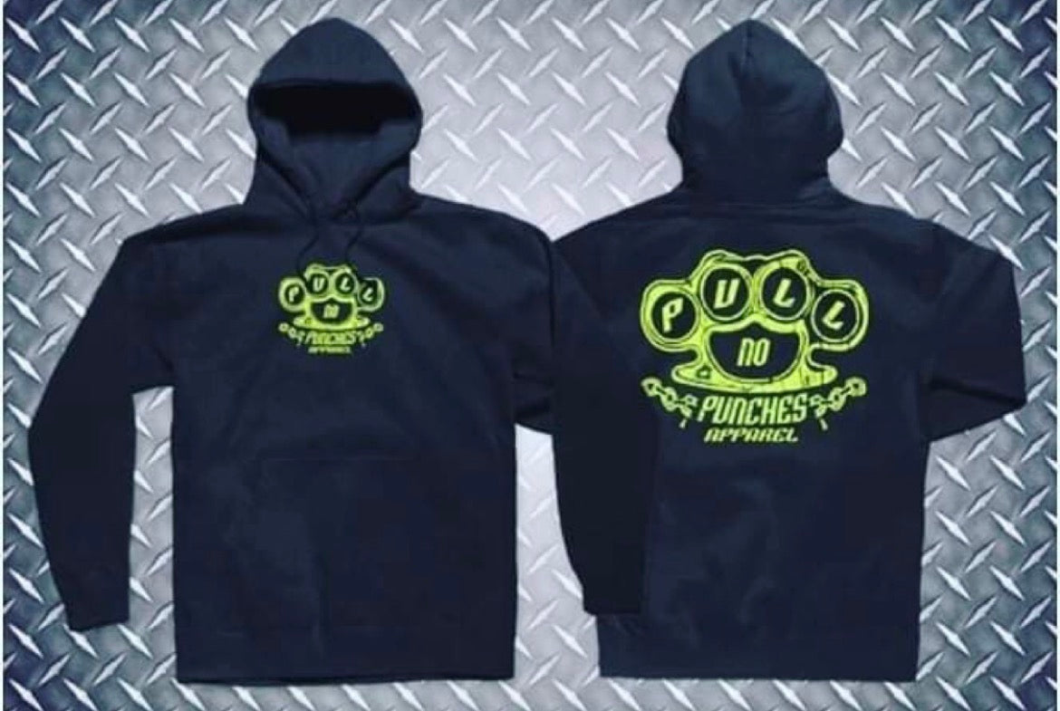 HOODIES (O.G.) Distressed green logo.