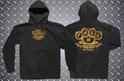 HOODIES O.G.). Distressed gold logo.