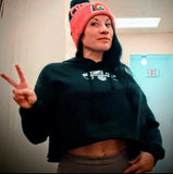 CRUSH-IT             CROPPED HOODIE.           Indicate what color, green, gray, black or camouflage in notes at checkout..