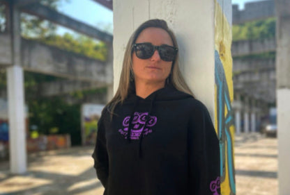 HOODIES (O.G.) Distressed purple logo.