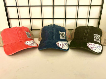 LADIES NON-STRUCTURED HATS W/SNAPBACK ADJUSTMENT.       Indicate what color in notes at checkout.