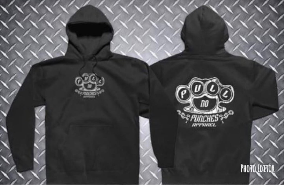 HOODIES (O.G.).     Distressed white logo.