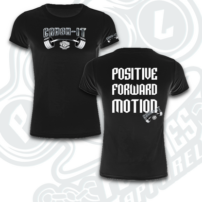 POSITIVE FORWARD MOTION                    Indicate:                       Men’s or ladies.           Tank, T or Hoodie.            (Choices below 👇🏻 )         & Color.                                In notes at checkout.