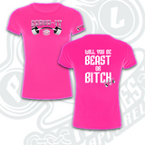 BEAST OR BITCH.            Indicate:                       Tank, T or hoodie.                   Men’s or ladies.           Color                                 In notes at checkout.
