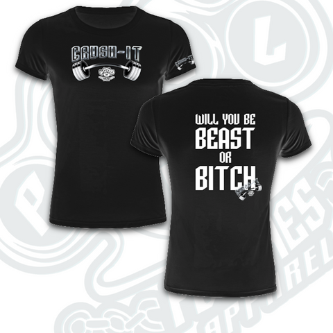 BEAST OR BITCH.            Indicate:                       Tank, T or hoodie.                   Men’s or ladies.           Color                                 In notes at checkout.