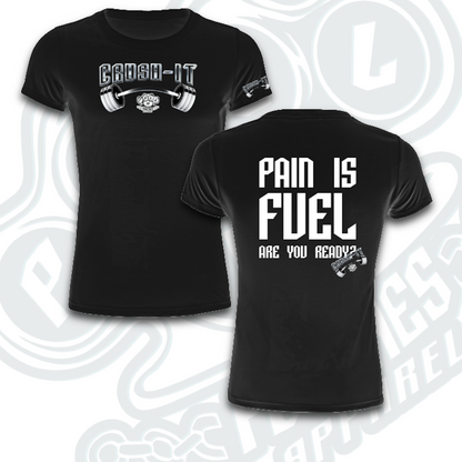 PAIN IS FUEL                 INDICATE:                       T, tank or hoodies      Men or ladies        (choices below👇🏻).            & Color.                               In notes at checkout.