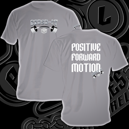 POSITIVE FORWARD MOTION                    Indicate:                       Men’s or ladies.           Tank, T or Hoodie.            (Choices below 👇🏻 )         & Color.                                In notes at checkout.
