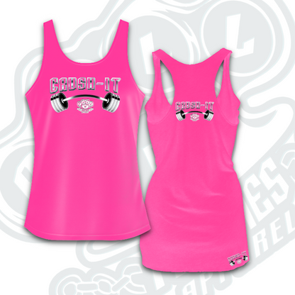 CRUSH-IT RACER BACK indicate color pink or black in notes at checkout.