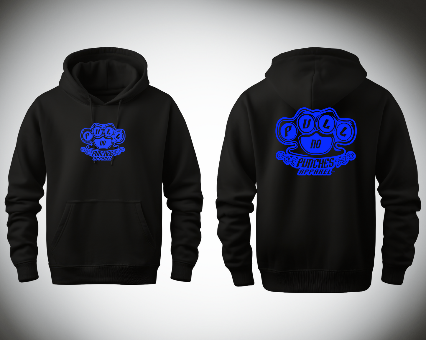 HOODIES (O.G.).  Distressed Blue logo