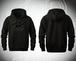 BLACK LOGO W/WHITE HIGHLIGHT.  Indicate color of hoodie in notes at checkouts.