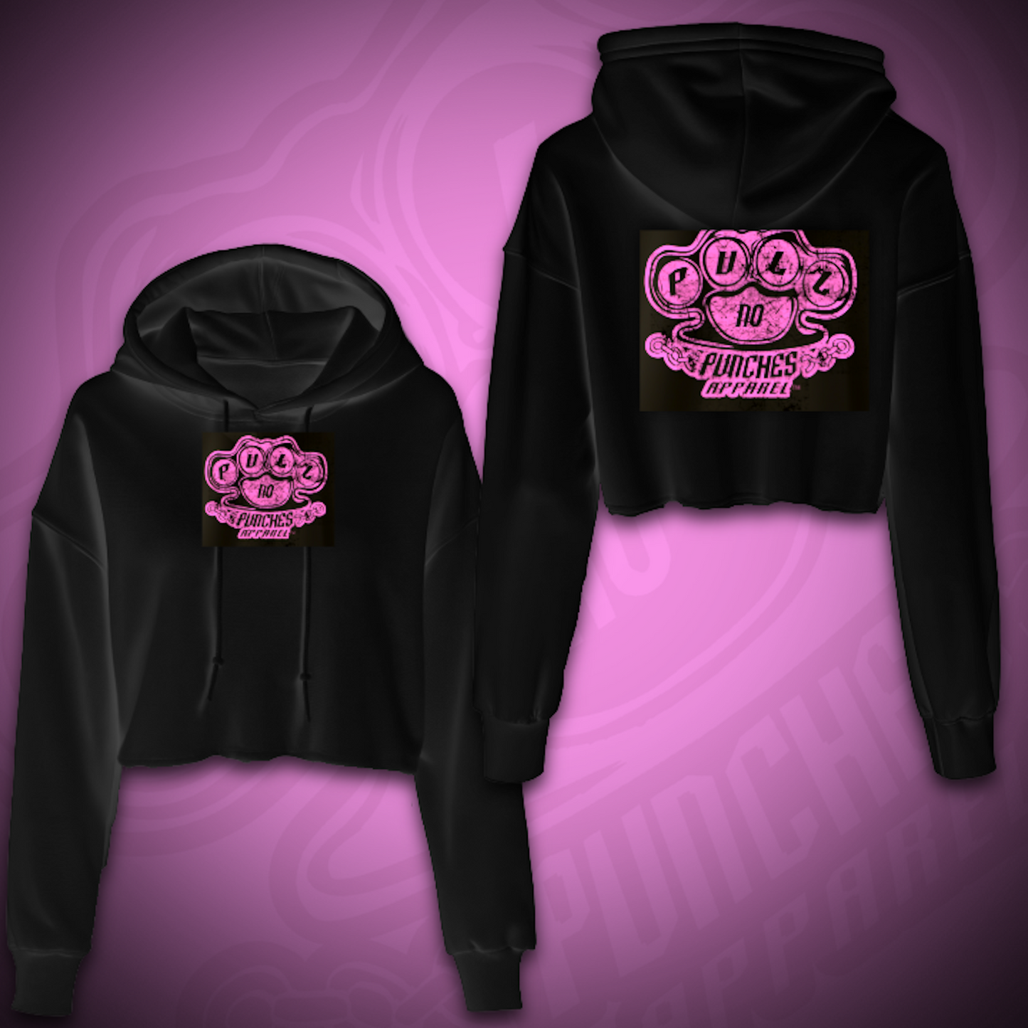 LADIES O.G. CROPPED Hoodies. Indicate what color logo in Notes at checkout.