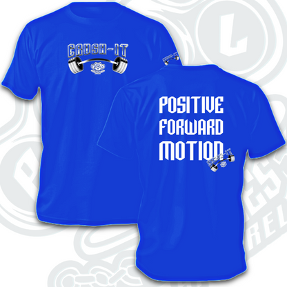 POSITIVE FORWARD MOTION                    Indicate:                       Men’s or ladies.           Tank, T or Hoodie.            (Choices below 👇🏻 )         & Color.                                In notes at checkout.