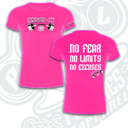 NO FEAR -NO LIMITS -NO EXCUSES.                      T's,Tanks & Hoodies.   INDICATE:                       T, tank or hoodie.         Men or Ladies       (choices below 👇🏻)           & color                              in notes at checkout.