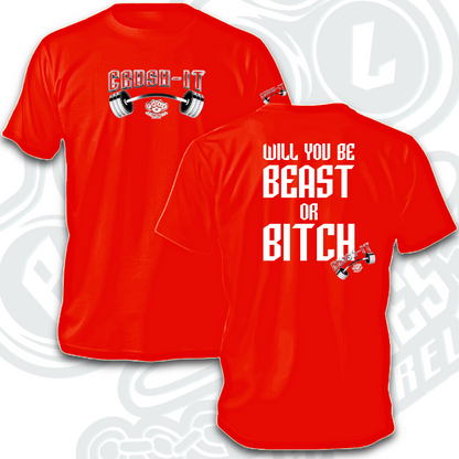 BEAST OR BITCH.            Indicate:                       Tank, T or hoodie.                   Men’s or ladies.           Color                                 In notes at checkout.