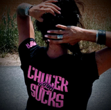 CANCER SUCKS         Tanks, T's & Hoodies. Indicate what color logo in notes. White or pink.