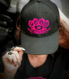 LADIES- SNAP-BACK W/MESH BACK (embroidered).